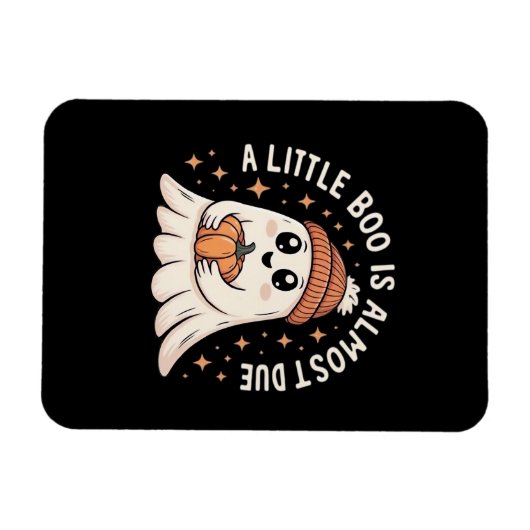 Magnet Flexible Annonce de grossesse Halloween mignonne (Horizontal)