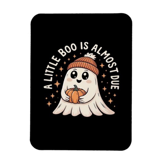 Magnet Flexible Annonce de grossesse Halloween mignonne (Vertical)