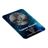 Magnet Flexible Annonce de naissance Céleste Bleu Profond Espace (Côté Droit)
