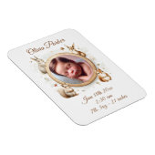 Magnet Flexible Annonce de naissance d'animaux de la forêt, Photo (Côté Droit)