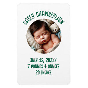Magnet Flexible annonce de naissance de bébé avec photo personnali