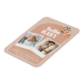 Magnet Flexible Annonce de naissance de bébé Hello (Côté Gauche)