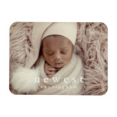 Magnet Flexible Annonce de naissance de bébé, nouveau membre de la (Horizontal)