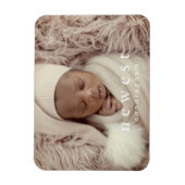 Magnet Flexible Annonce de naissance de bébé, nouveau membre de la (Vertical)