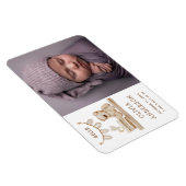 Magnet Flexible Annonce de naissance photo neutre | Ours en peluch (Côté Droit)