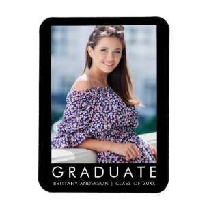 Magnet Flexible Annonce de photo de remise de diplômes tendance mo