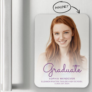 Magnet Flexible Annonce de remise de diplôme 2026 avec superpositi