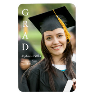 Magnet Flexible Annonce de remise de diplôme Nom personnalisable É