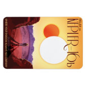 Magnet Flexible Annonce de voyage Sci-Fi, Planet Kepler-16b (Horizontal)