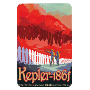 Magnet Flexible Annonce de voyage Sci-Fi, Planet Kepler-186f