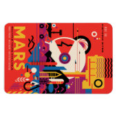 Magnet Flexible Annonce de voyage Sci-Fi, Planète Mars (Horizontal)