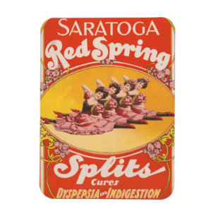 Magnet Flexible Annonce Vintage Pour Saratoga Red Spring Splings