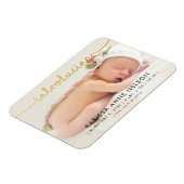 Magnet Flexible annoncer une photo de naissance élégante en or à l (Côté Gauche)