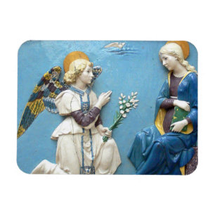 Magnet Flexible Annonciation Madonna Renaissance Della Robbia Blue