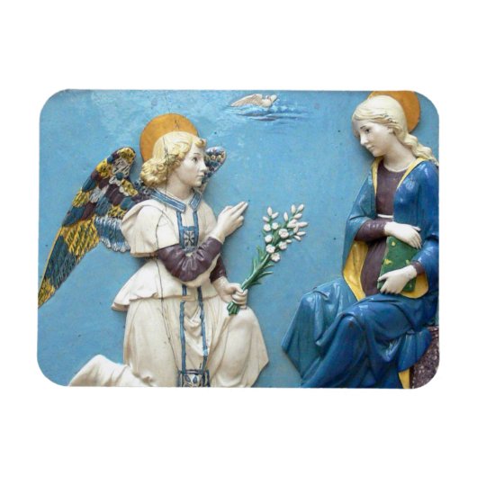 Magnet Flexible Annonciation Madonna Renaissance Della Robbia Blue (Horizontal)