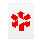 Magnet Flexible Annuler le recyclage du symbole (Vertical)