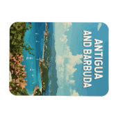 Magnet Flexible Antigua-et-Barbuda Illustration Voyage Art Retro (Horizontal)