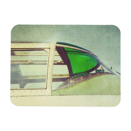 Magnet Flexible Antique Airplane Cockpit Green (Horizontal)