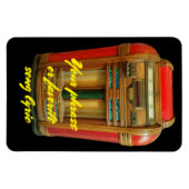 Magnet Flexible Antique Jukebox et votre phrase (Horizontal)