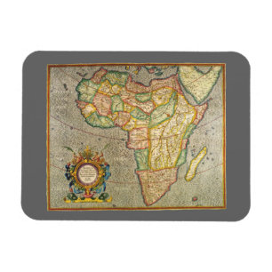 Magnet Flexible Antique Old World Gerardus Mercator Carte de l'Afr