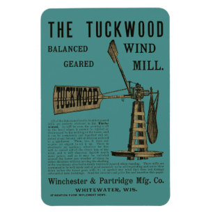 Magnet Flexible Antique Wind Mill The Tuckwood Whitewater Wis 1889