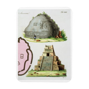 Magnet Flexible Antiquités d'Amérique centrale, détail du pyram