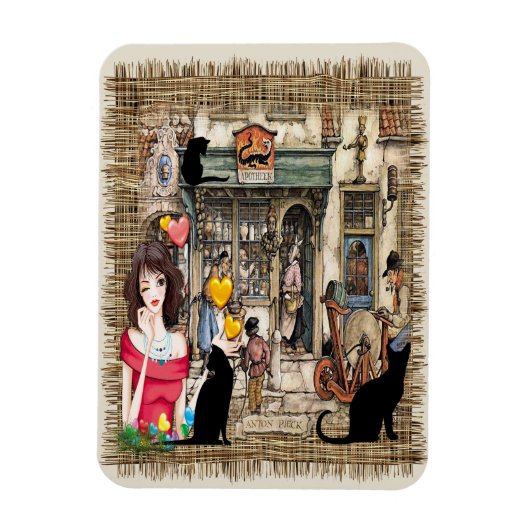 Magnet Flexible Anton Pieck - Magasin de chimie (Vertical)