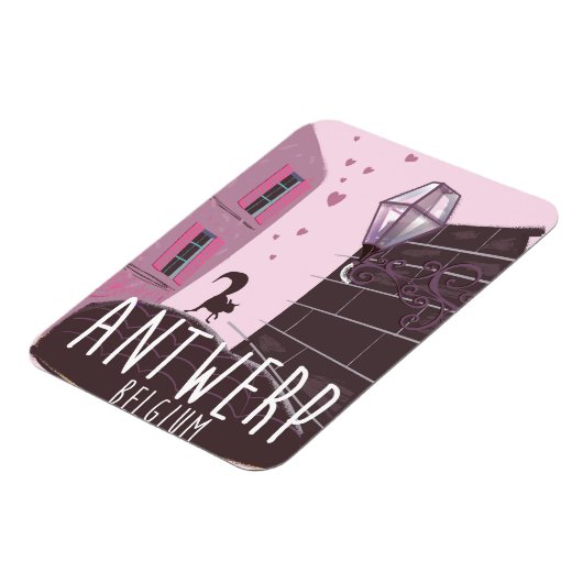 Magnet Flexible Anvers, Belgique poster voyage (Côté Gauche)