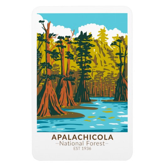 Magnet Flexible Apalachicola Forêt nationale de Baldcyprès (Vertical)