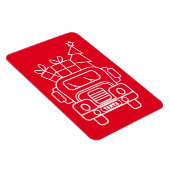 Magnet Flexible Aperçu camion de Noël Père Noël voiture vue avant (Côté Droit)
