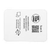 Magnet Flexible Appeler le texte du service client whatsapp Q R co (Horizontal)