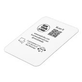 Magnet Flexible Appeler le texte du service client whatsapp Q R co (Côté Gauche)