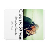 Magnet Flexible applaudissements à 50 ans anniversaire ajouter nom (Horizontal)