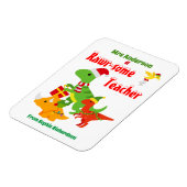 Magnet Flexible Appréciation de l'enseignant de Noël Enfants Dinos (Côté Gauche)