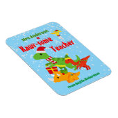 Magnet Flexible Appréciation de l'enseignant de Noël Enfants Dinos (Côté Droit)