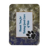 Magnet Flexible Appréciation des animaux de compagnie Merci Blue G (Vertical)