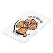 Magnet Flexible Apricot Jouet Miniature Poodle IAAM (Côté Gauche)