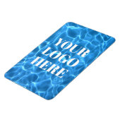Magnet Flexible Aqua Blue Swimming Pool Vertical Photo Your Logo (Côté Gauche)