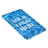 Magnet Flexible Aqua Blue Swimming Pool Vertical Photo Your Logo (Côté Droit)