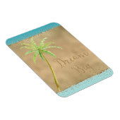 Magnet Flexible Aqua Gold Glitz Parties scintillant Tropical Palm  (Côté Droit)