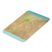 Magnet Flexible Aqua Gold Glitz Parties scintillant Tropical Palm  (Côté Gauche)
