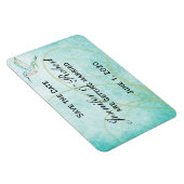Magnet Flexible Aqua Hummingbird Aquarelle Enregistrer la date (Côté Droit)