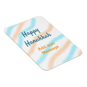 Magnet Flexible Aqua orange happy Hanoukka ajouter un nom message (Côté Droit)