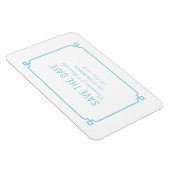 Magnet Flexible Aqua Paradise Deco Chic Enregistrer la date (Côté Droit)