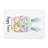 Magnet Flexible Aquarelle adorable Lapin de Pâques (Horizontal)