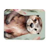 Magnet Flexible Aquarelle adorable Otter Boho (Horizontal)