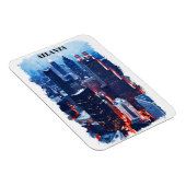 Magnet Flexible Aquarelle Atlanta Georgia Skyline City View (Côté Droit)