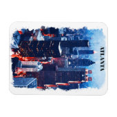 Magnet Flexible Aquarelle Atlanta Georgia Skyline City View (Horizontal)