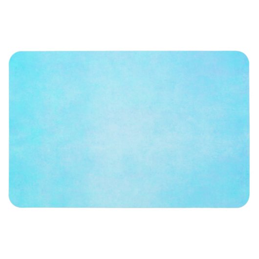 Magnet Flexible Aquarelle bleu turquoise Modèle blanc (Horizontal)