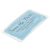 Magnet Flexible Aquarelle bleue Enregistrer l'aimant de date (Côté Gauche)